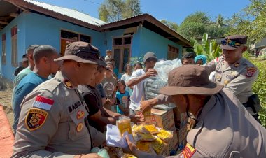 RESPON-CEPAT-ADUAN-MASYARAKAT-TERDAMPAK-GEMPA,-POLRI-SALURKAN-BANTUAN-SOSIAL-KE-KAMPUNG-LADA