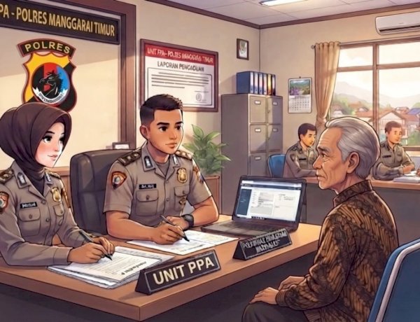 Polres Manggarai Timur Fasilitasi Rencana Penyelesaian Dugaan Tindak Pidana Perzinaan Melalui Restorative Justice.