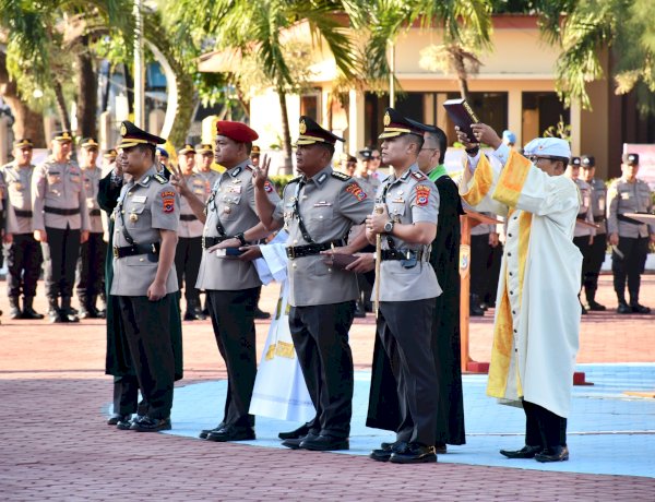 Polda NTT Gelar Upacara Serah Terima dan Pelantikan Pejabat Utama serta Kapolres Jajaran