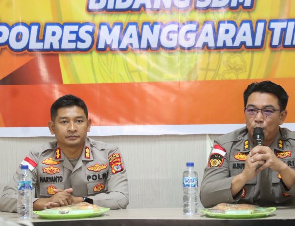 Supervisi Biro Sdm Polda NTT Di Polres Manggarai Timur Berlangsung Aman Dan Lancar