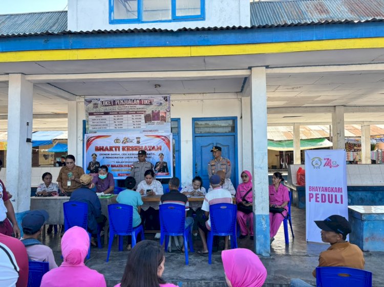 Sambut Hari Bhayangkara Ke-80, Polres Manggarai Timur Berikan Layanan Kesehatan Gratis kepada Masyarakat