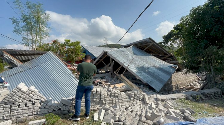 Polres Manggarai Timur Respons Cepat Dampak Gempa Magnitudo 7,7, Korban Jiwa Sementara 17 Orang
